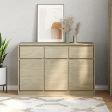 Dulap "SAUDA", stejar, 114x43x75,5 cm, lemn masiv de pin - Img 3