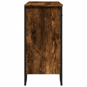 Dulap, stejar fumuriu, 79,5x35,5x74,5 cm, lemn prelucrat - Img 5