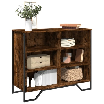 Dulap, stejar fumuriu, 91x35,5x74,5 cm, lemn prelucrat - Img 1