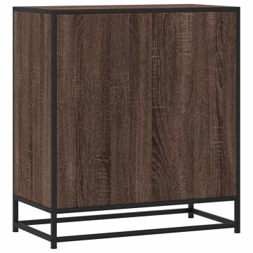 Dulap, stejar maro, 68x35x76 cm, lemn prelucrat și metal - Img 6