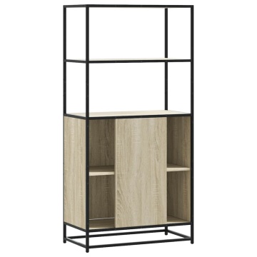 Dulap Stejar Sonoma 68x35x139 cm lemn și metal prelucrat - Img 5