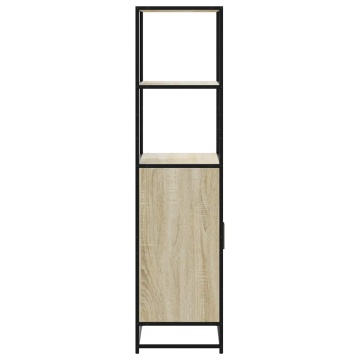 Dulap Stejar Sonoma 68x35x139 cm lemn și metal prelucrat - Img 8
