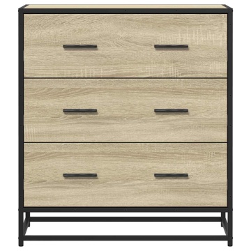 Dulap, stejar sonoma, 68x35x76 cm, lemn prelucrat și metal - Img 4