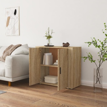 Dulap, stejar sonoma, 80x33x70 cm, lemn compozit - Img 8