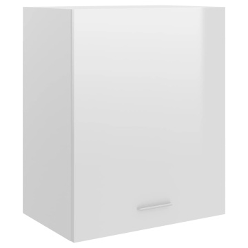 Dulap suspendat alb extralucios 50 x 31 x 60 cm lemn prelucrat - Img 1
