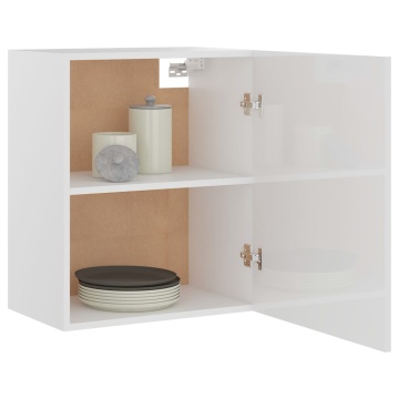Dulap suspendat alb extralucios 50 x 31 x 60 cm lemn prelucrat - Img 4