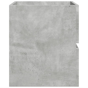 Dulap suspendat de baie, gri beton 80x38,5x45 cm lemn prelucrat - Img 8