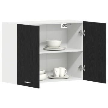 Dulap suspendat din stejar negru - 80x31x60 cm - Fabricat din lemn prelucrat - Img 3