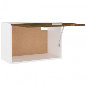 Dulap suspendat, stejar fumuriu, 60x31x40 cm, lemn prelucrat - Img 6