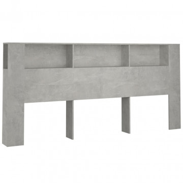 Dulap tăblie, gri beton, 220x18,5x104,5 cm - Img 2