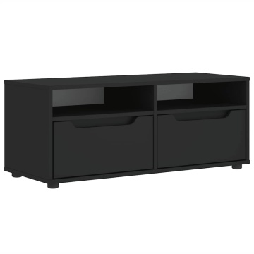 Dulap TV „VISNES” Negru 100x40x38 cm lemn prelucrat - Img 2