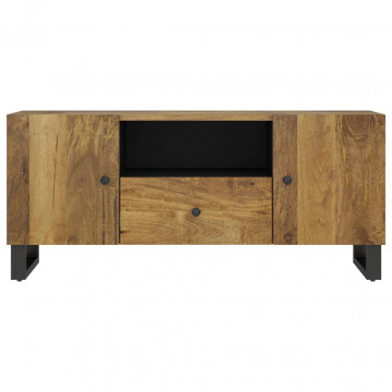 Dulap TV 105x33,5x46 cm, lemn masiv de mango și lemn prelucrat - Img 4