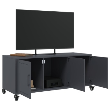 Dulap TV, antracit, 100,5x39x43,5 cm, oțel - Img 4