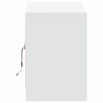 Dulap TV cu LED, alb, 100x34x50 cm, lemn prelucrat - Img 6