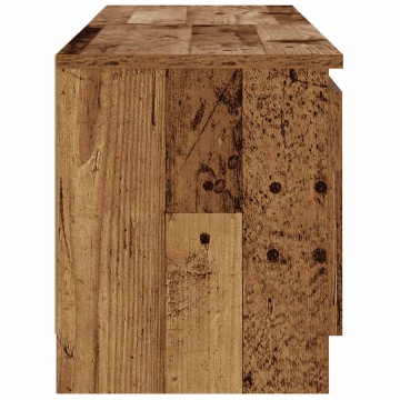 Dulap TV cu lumini LED lemn vechi 120x30x36 cm lemn prelucrat - Img 7
