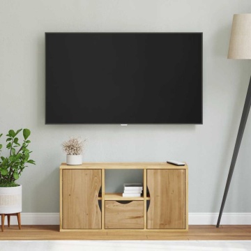 Dulap TV cu sertar „ODDA” 79x24x40 cm lemn masiv de pin - Img 4