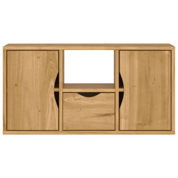 Dulap TV cu sertar „ODDA” 79x24x40 cm lemn masiv de pin - Img 5