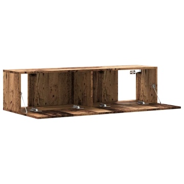 Dulap TV de perete, lemn vechi, 120x30x30 cm, lemn prelucrat - Img 6