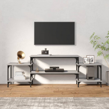 Dulap TV, gri sonoma, 157x35x52 cm, lemn prelucrat - Img 3
