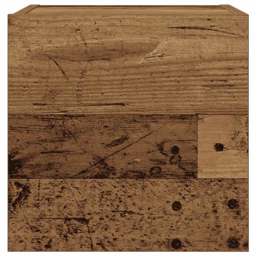 Dulap TV montaj pe perete, lemn vechi, 30,5x30x30 cm - Img 4