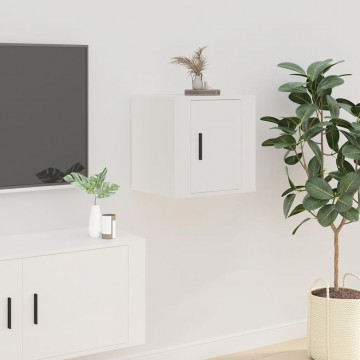 Dulap TV montat pe perete, alb, 40x34,5x40 cm - Img 1
