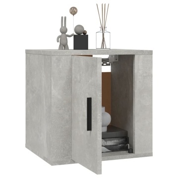 Dulap TV montat pe perete, gri beton, 40x34,5x40 cm - Img 3