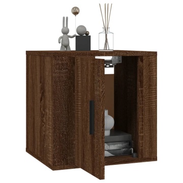 Dulap TV montat pe perete, stejar maro, 40x34,5x40 cm - Img 3
