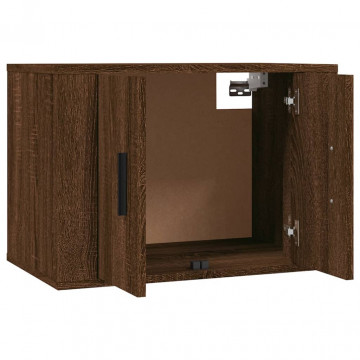 Dulap TV montat pe perete, stejar maro, 57x34,5x40 cm - Img 7