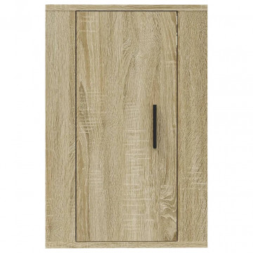 Dulap TV montat pe perete, stejar sonoma, 40x34,5x60 cm - Img 8