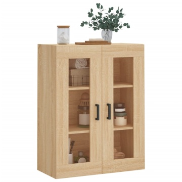 Dulap TV montat pe perete, stejar sonoma, 69,5x34x90 cm - Img 4