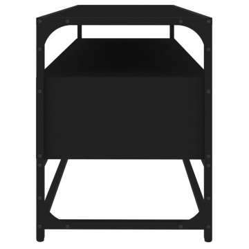 Dulap TV, negru, 100x35x45 cm, lemn prelucrat - Img 6