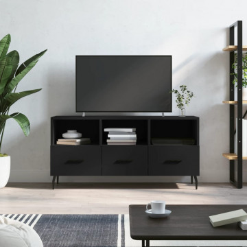 Dulap TV, negru, 102x36x50 cm, lemn prelucrat - Img 1