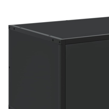 Dulap TV, negru, 120x35x41 cm, lemn prelucrat și metal - Img 7