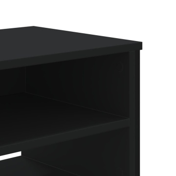 Dulap TV, negru, 122x34x41 cm, lemn prelucrat - Img 6
