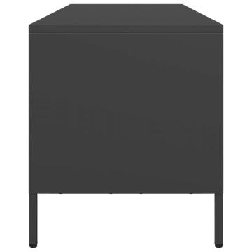 Dulap TV, negru, 135x39x43,5 cm, oțel laminat la rece - Img 5