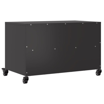 Dulap TV, negru, 68x39x43,5 cm, oțel laminat la rece - Img 7