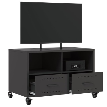 Dulap TV, negru, 68x39x43,5 cm, oțel laminat la rece - Img 8
