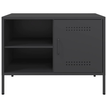 Dulap TV, negru, 68x39x50,5 cm, oțel - Img 5