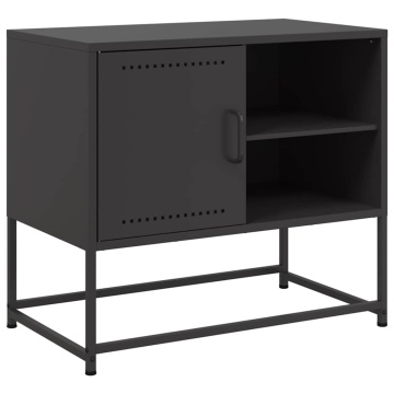 Dulap TV, negru, 68x39x60,5 cm, oțel - Img 2