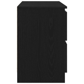 Dulap TV negru 80x35x54 cm lemn prelucrat - Img 6