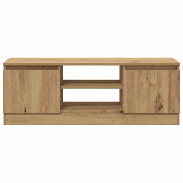 Dulap TV, stejar artizanal, 102x30x36 cm, lemn prelucrat - Img 4