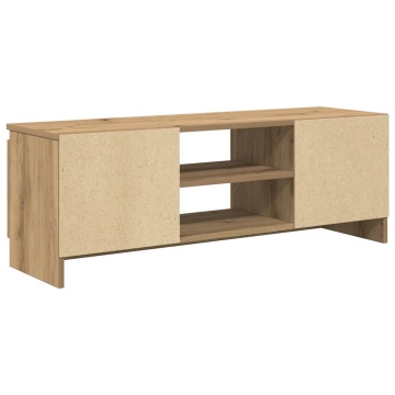 Dulap TV, stejar artizanal, 102x30x36 cm, lemn prelucrat - Img 5