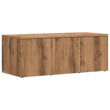 Dulap TV, stejar artizanal, 80x34x30 cm, lemn prelucrat - Img 2