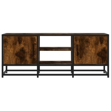 Dulap TV stejar fumuriu, 100x35x41 cm lemn prelucrat și metal - Img 4