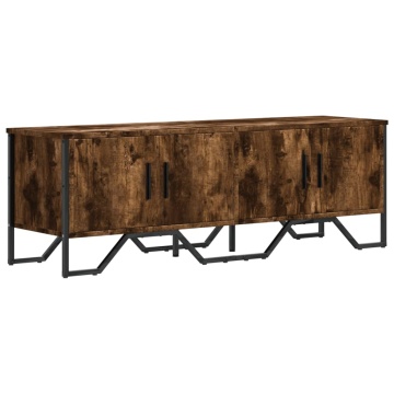 Dulap TV, stejar fumuriu, 122x34x41 cm, lemn prelucrat - Img 2