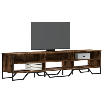 Dulap TV, stejar fumuriu, 180x34x41 cm, lemn prelucrat - Img 1