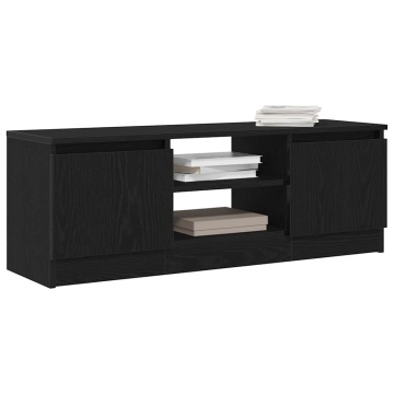 Dulap TV Stejar Negru 102x30x36 cm Lemn prelucrat - Img 4
