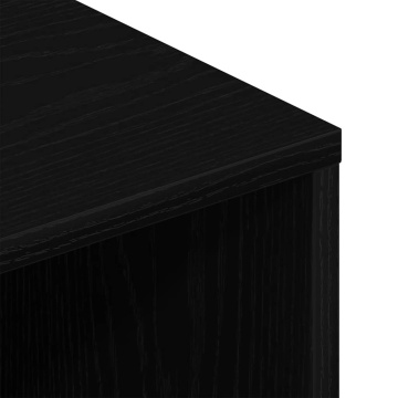 Dulap TV Stejar Negru 80x40x40 cm Lemn prelucrat - Img 7