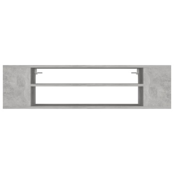Dulap TV suspendat, gri beton, 100x30x26,5 cm, PAL - Img 4