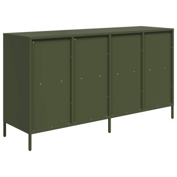 Dulap, verde măsliniu, 135x39x73,5 cm, oțel laminat la rece - Img 6